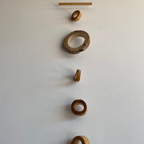 Bamboo Rear View Mirror Hanging Ornament, one of a kind - Picture 1 of 3